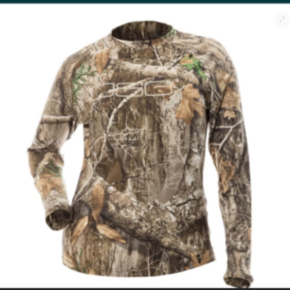 DSG Hunting Long Sleeve, Tech Shirt - UPF 50+, Realtree Edge Camo, Size: XL